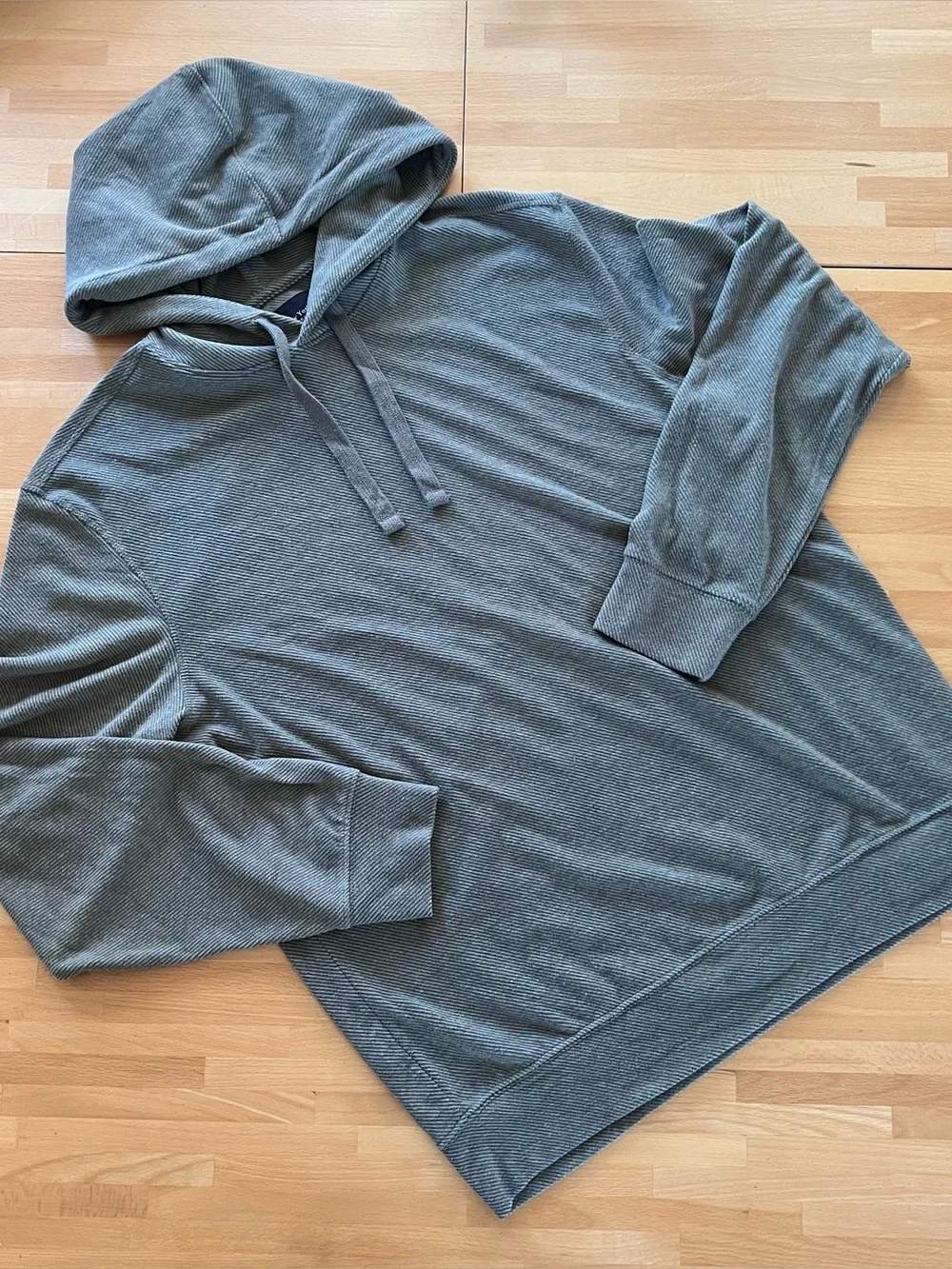 Jachs Men’s Slate Crewneck Hoodie in Heather Greenish Gray size S